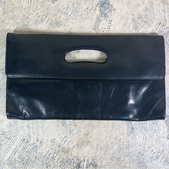 HOBO black leather clutch - Picture 1 of 13